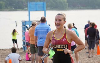 Heather Exiting the Water