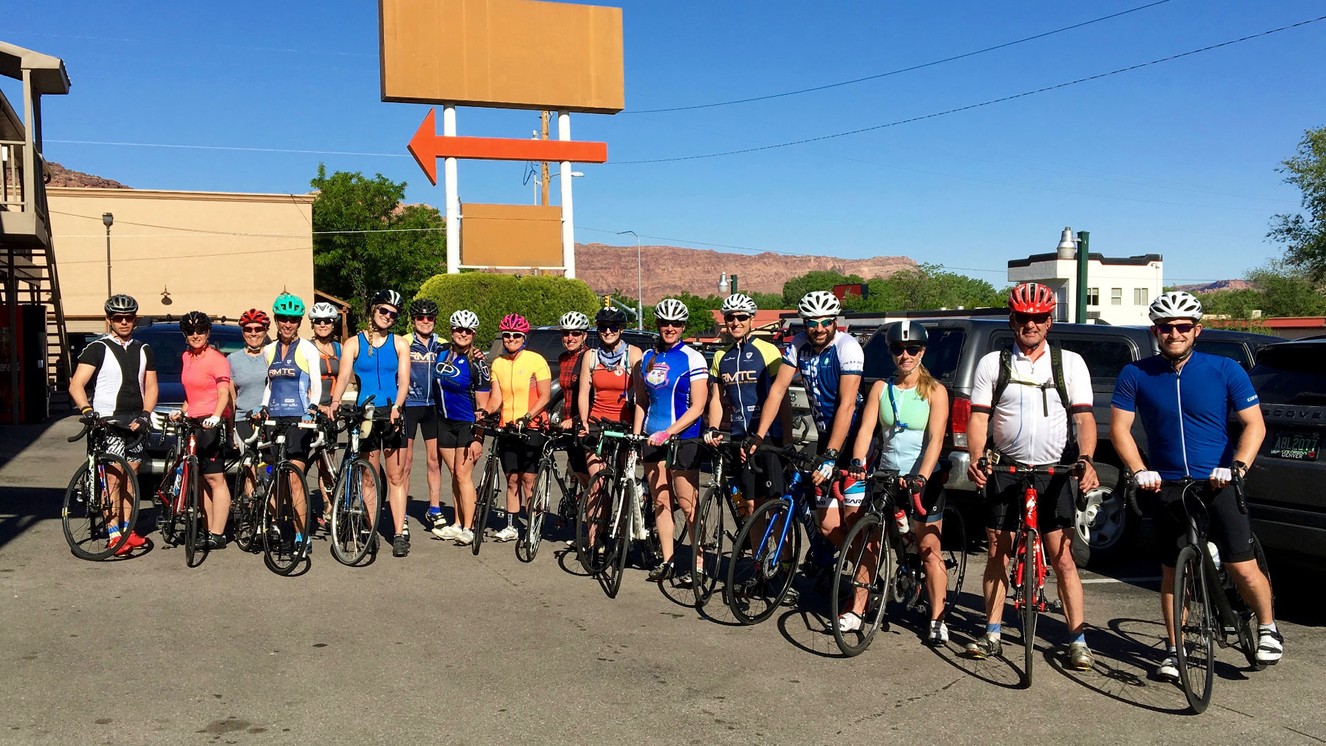 RMTC Members Posing on Bikes